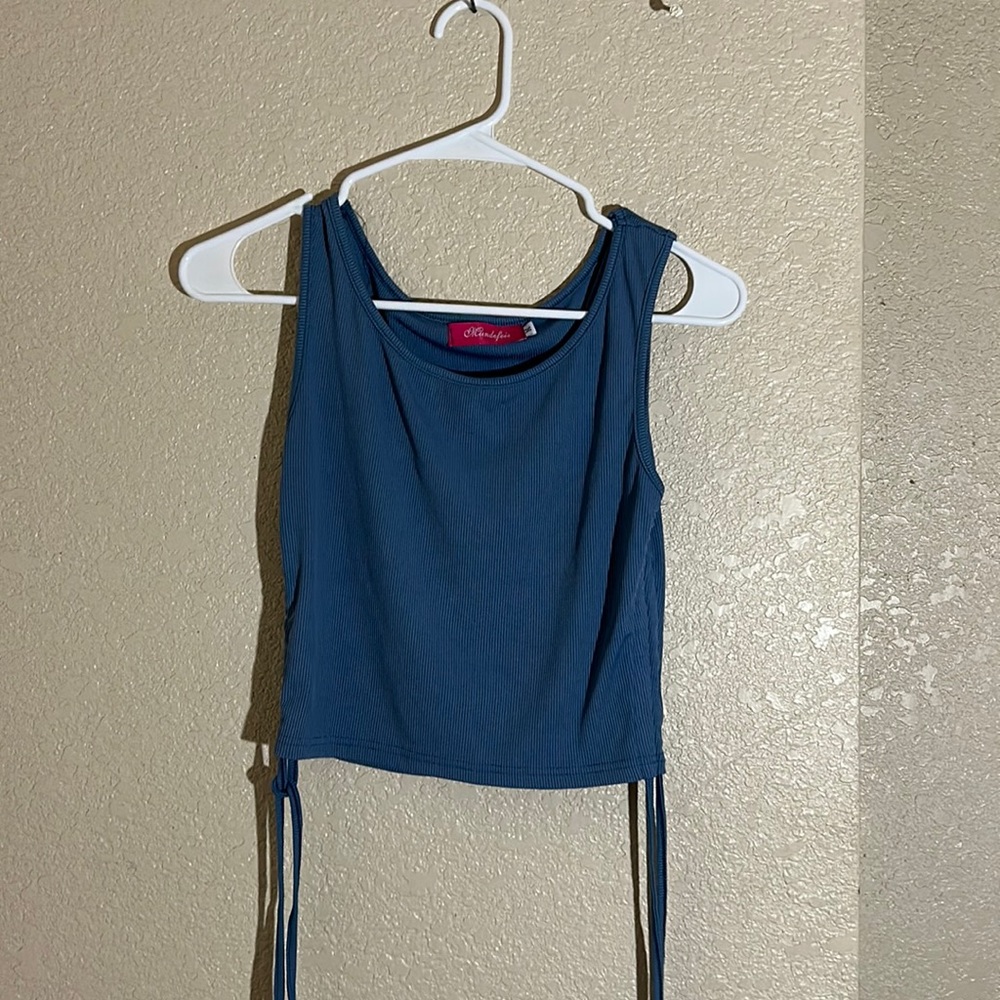 Side tie tank top